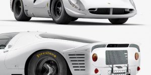 Famed Ford vs. Ferrari 330 P4 immortalised in white by INK Studio