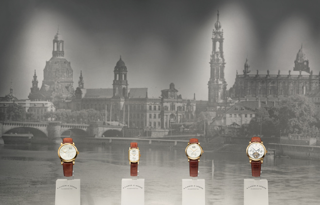 The LANGE 1 (left-most) was present ever since the brand relaunched in 1994 after the reunification of Germany